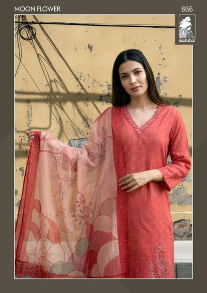 Moon Flower Sahiba Cotton Lawn Pant Style Suits Wholesale Price
