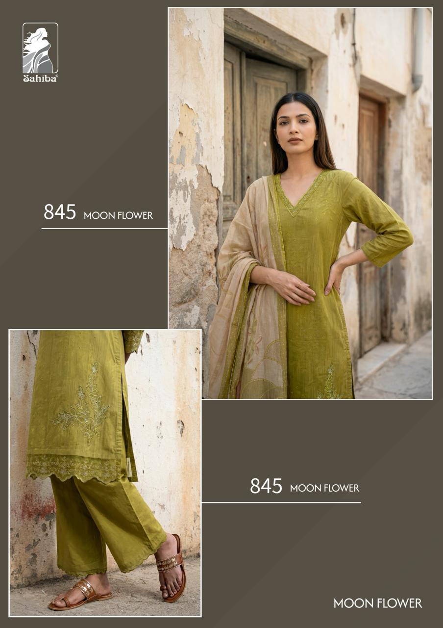 Moon Flower Sahiba Cotton Lawn Pant Style Suits Wholesale Price