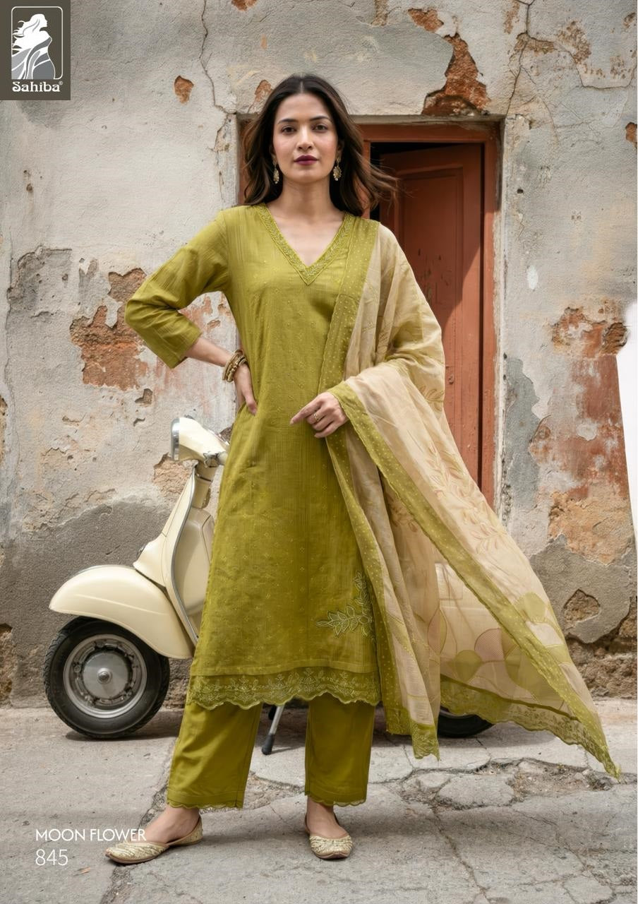 Moon Flower Sahiba Cotton Lawn Pant Style Suits Wholesale Price