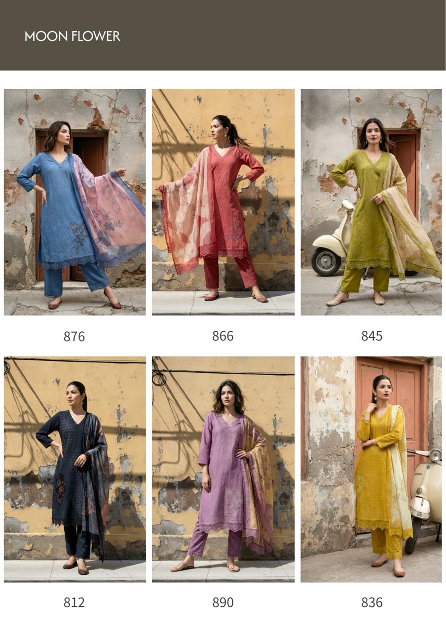Moon Flower Sahiba Cotton Lawn Pant Style Suits Wholesale Price