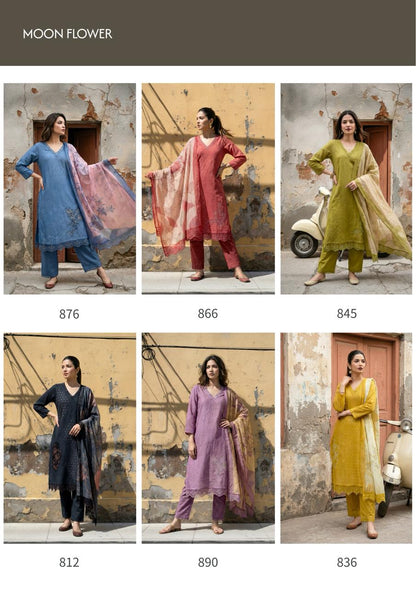 Moon Flower Sahiba Cotton Lawn Pant Style Suits Wholesale Price