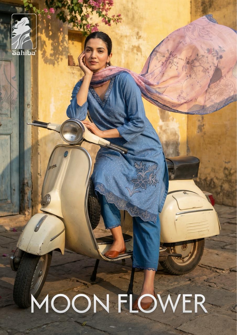 Moon Flower Sahiba Cotton Lawn Pant Style Suits Wholesale Price