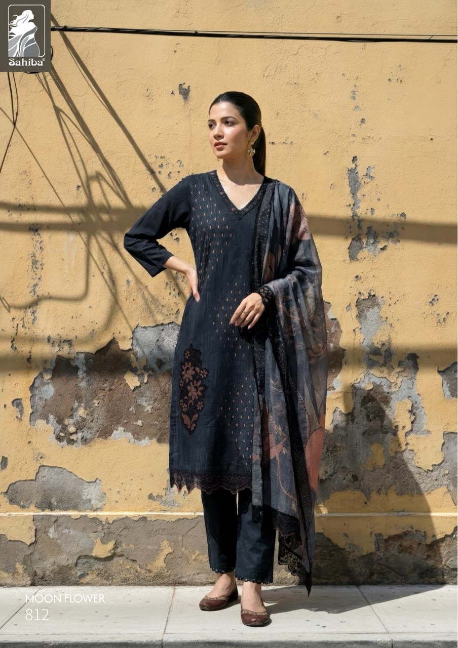 Moon Flower Sahiba Cotton Lawn Pant Style Suits Wholesale Price