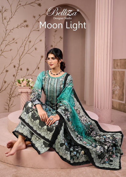 Moon Light Belliza Designer Studio Jam Cotton Karachi Salwar Suits Exporter