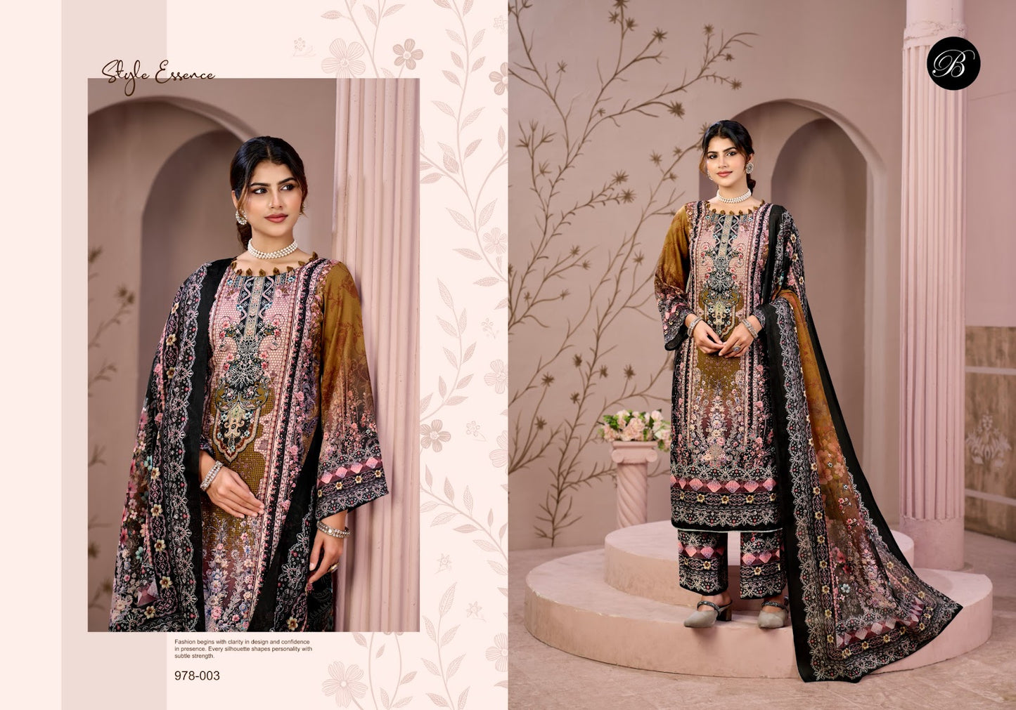 Moon Light Belliza Designer Studio Jam Cotton Karachi Salwar Suits Exporter