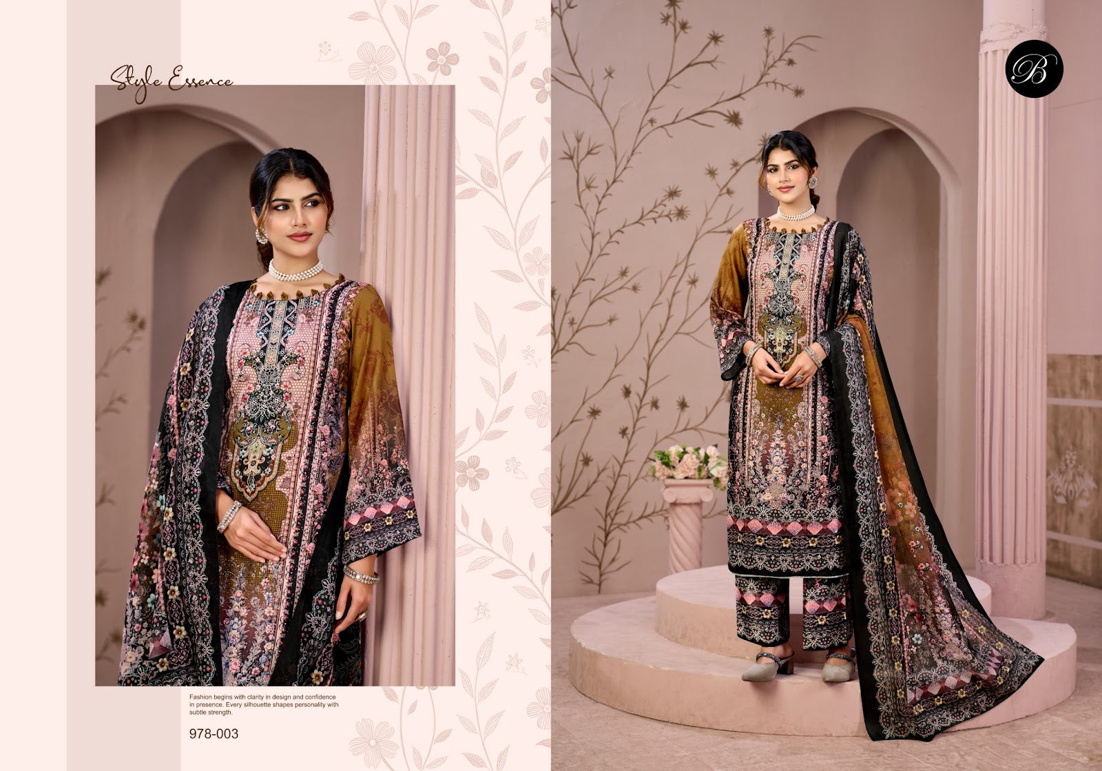 Moon Light Belliza Designer Studio Jam Cotton Karachi Salwar Suits Exporter