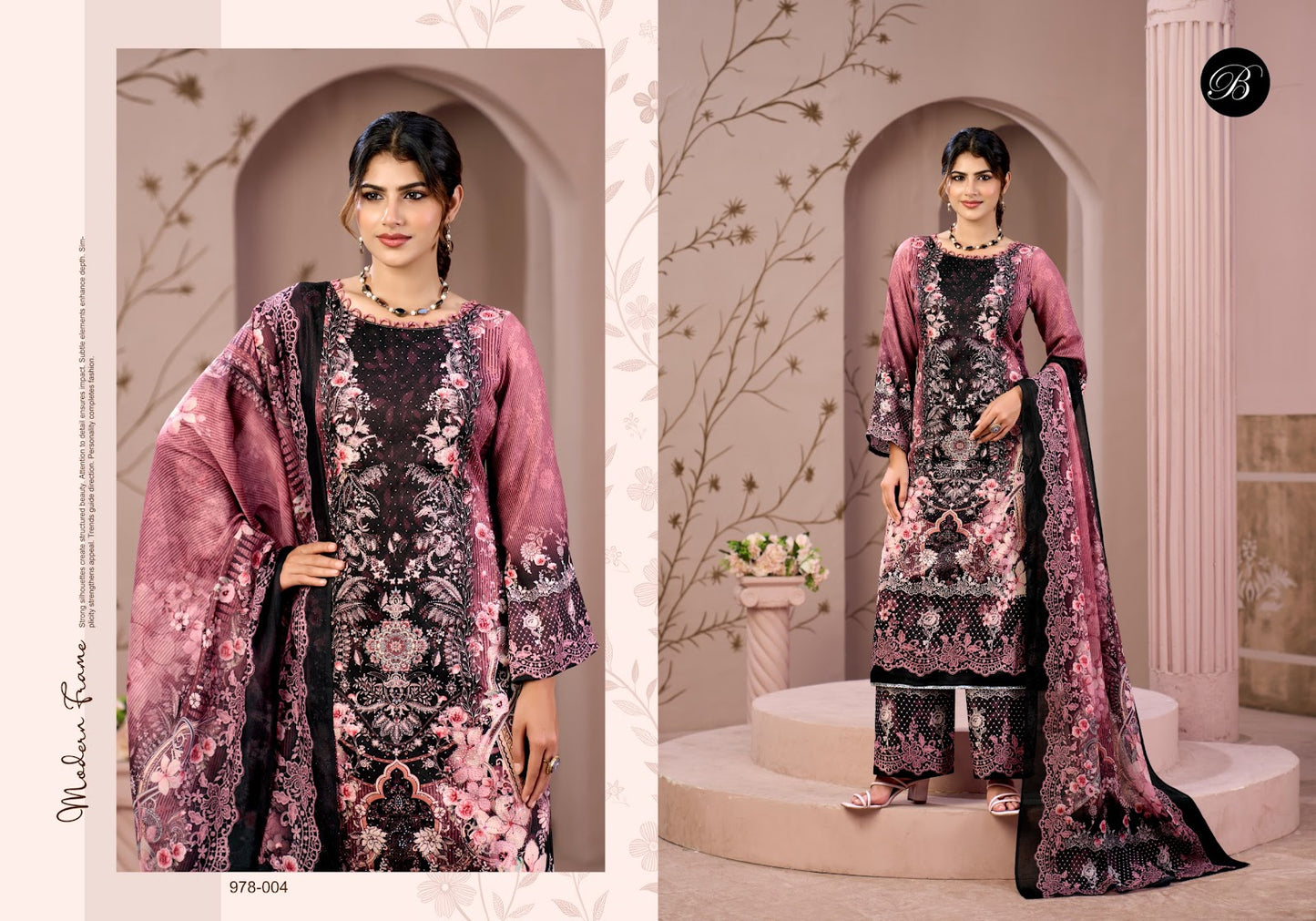 Moon Light Belliza Designer Studio Jam Cotton Karachi Salwar Suits Exporter