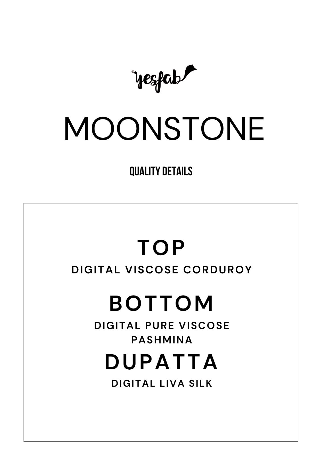 Moonstone Yesfab Viscose Pashmina Suits Supplier