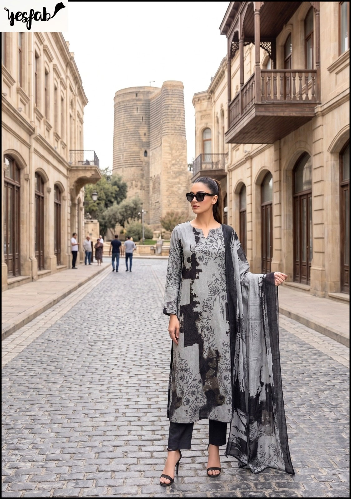 Moonstone Yesfab Viscose Pashmina Suits Supplier