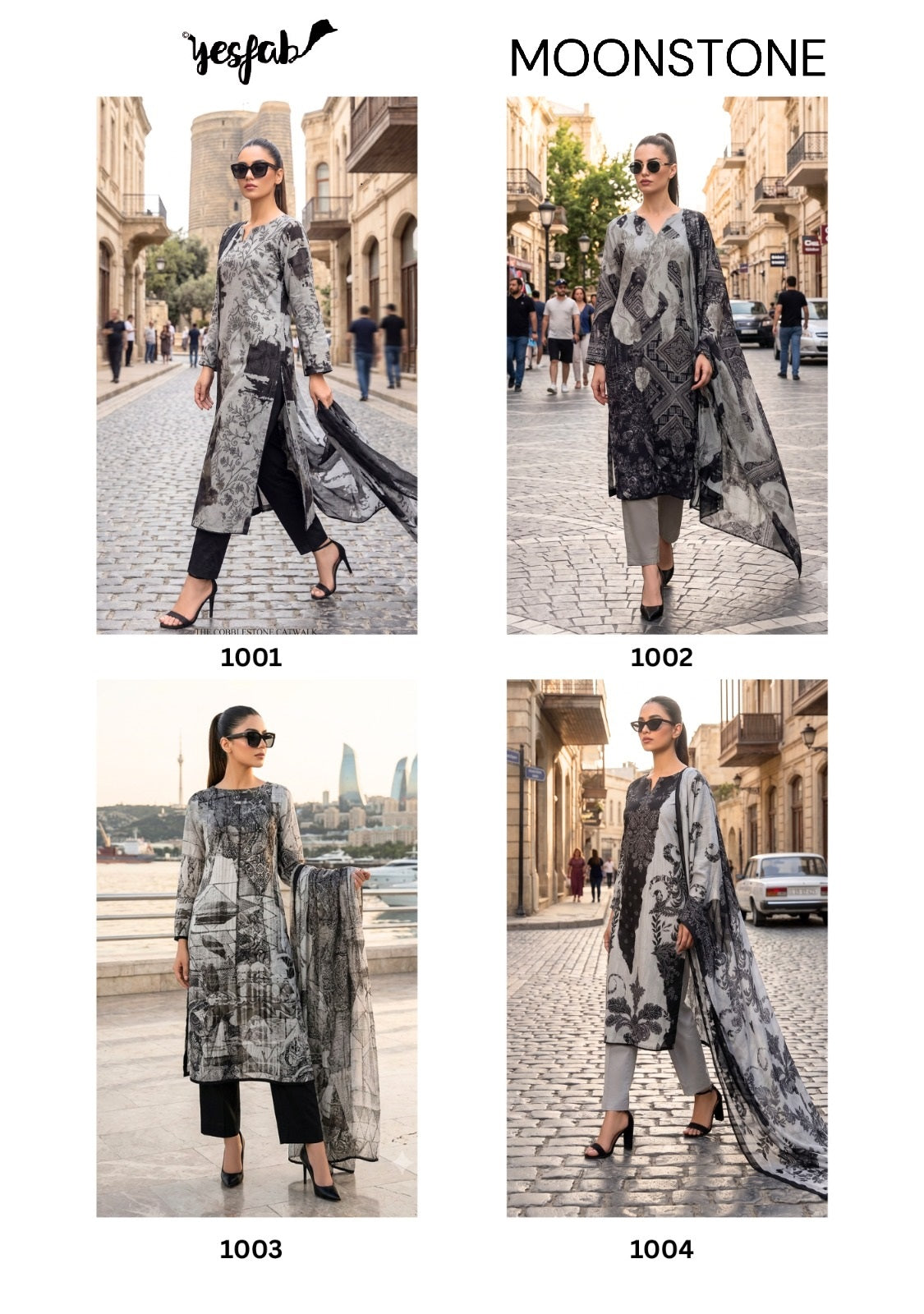 Moonstone Yesfab Viscose Pashmina Suits Supplier