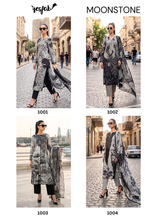 Moonstone Yesfab Viscose Pashmina Suits Supplier