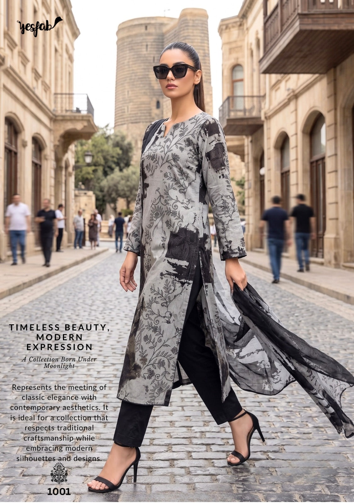 Moonstone Yesfab Viscose Pashmina Suits Supplier