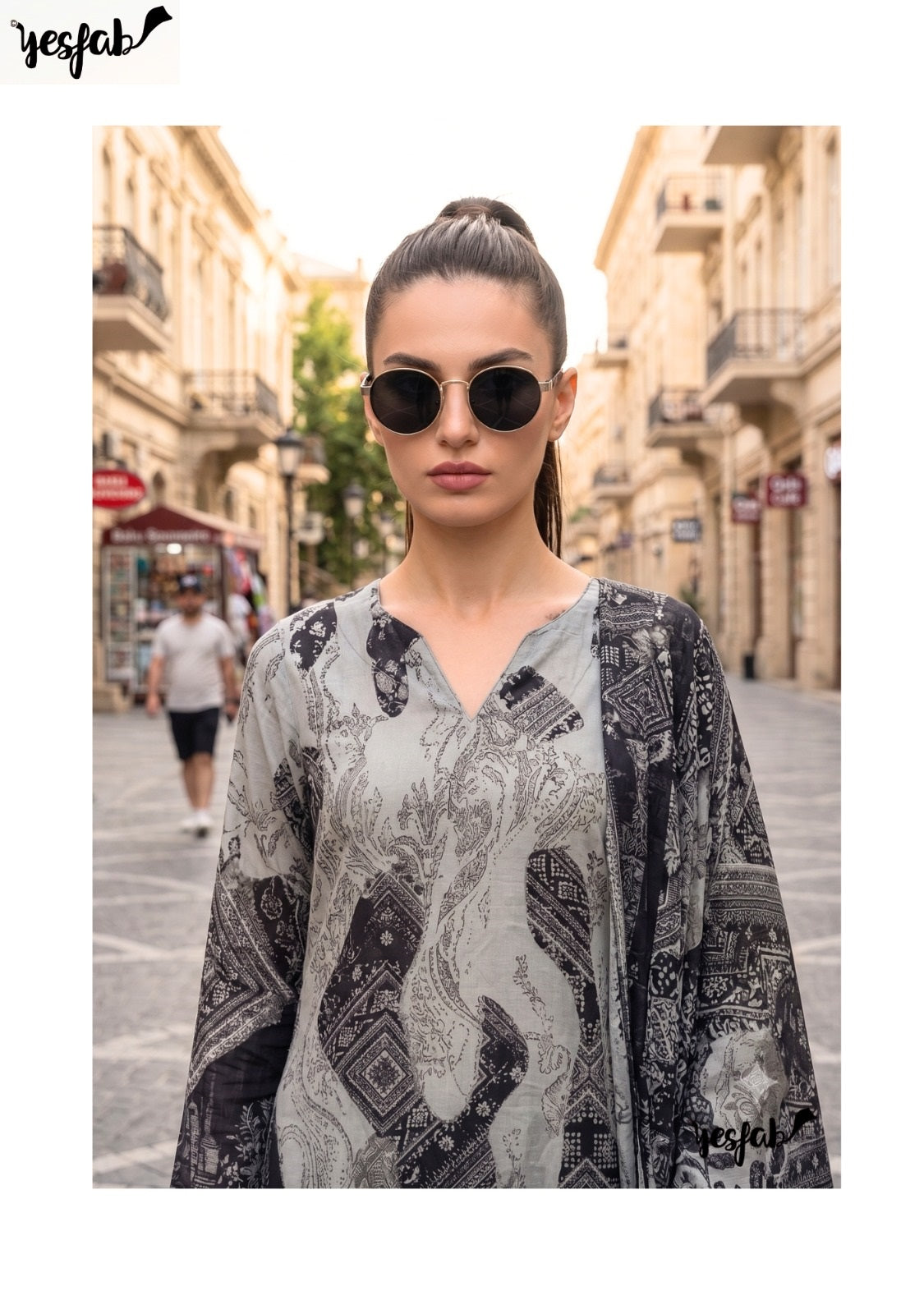 Moonstone Yesfab Viscose Pashmina Suits Supplier