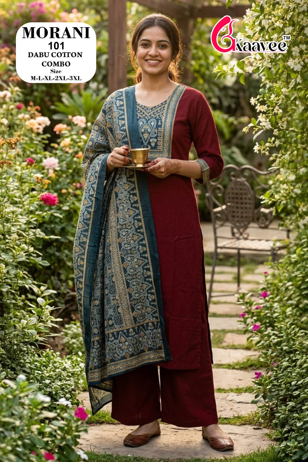 Morani Kaavee Cotton Readymade Plazzo Style Suits Supplier Gujarat