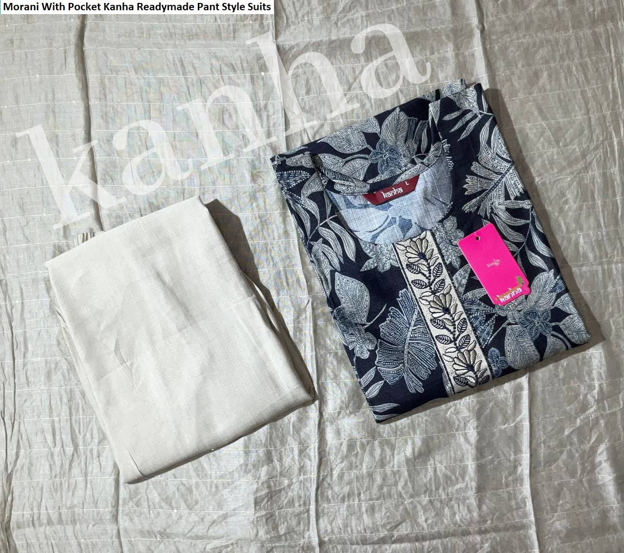 Morani With Pocket Kanha Vetican Readymade Pant Style Suits Wholesale Rate