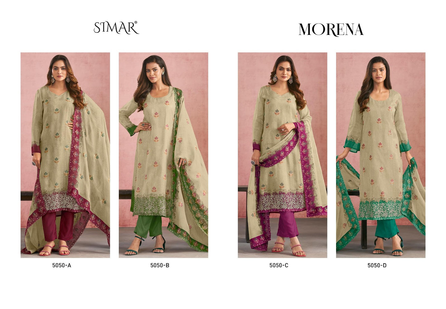 Morena Simar Pure Viscose Pant Style Suits Wholesaler Ahmedabad