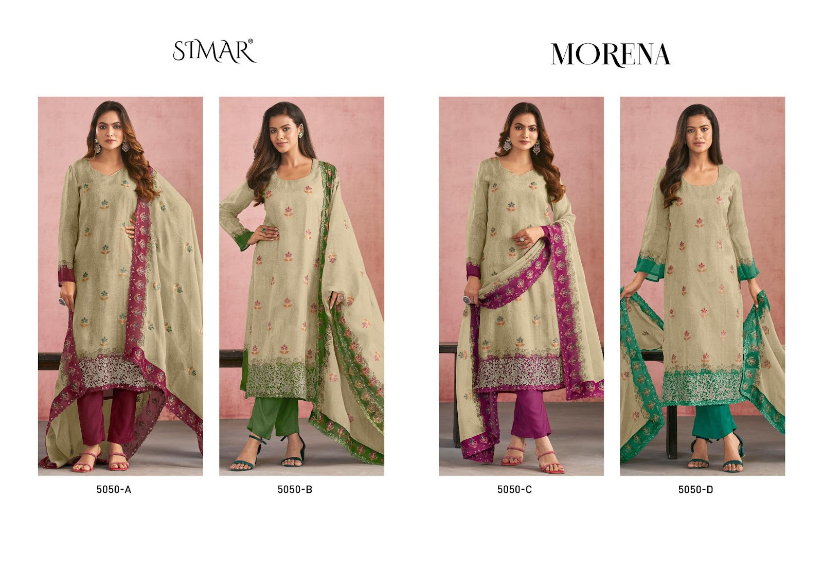 Morena Simar Pure Viscose Pant Style Suits Wholesaler Ahmedabad