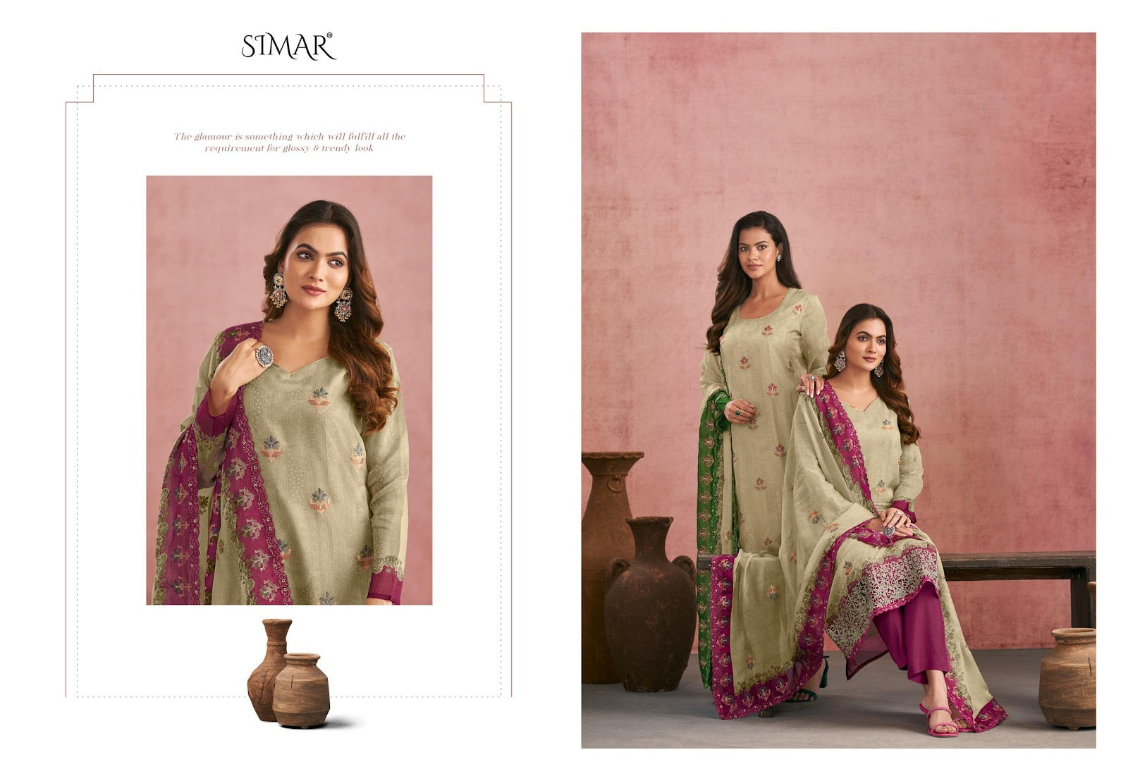Morena Simar Pure Viscose Pant Style Suits Wholesaler Ahmedabad