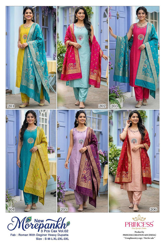 Morepankh Vol 2 Princess Creation Roman Readymade Pant Style Suits Supplier