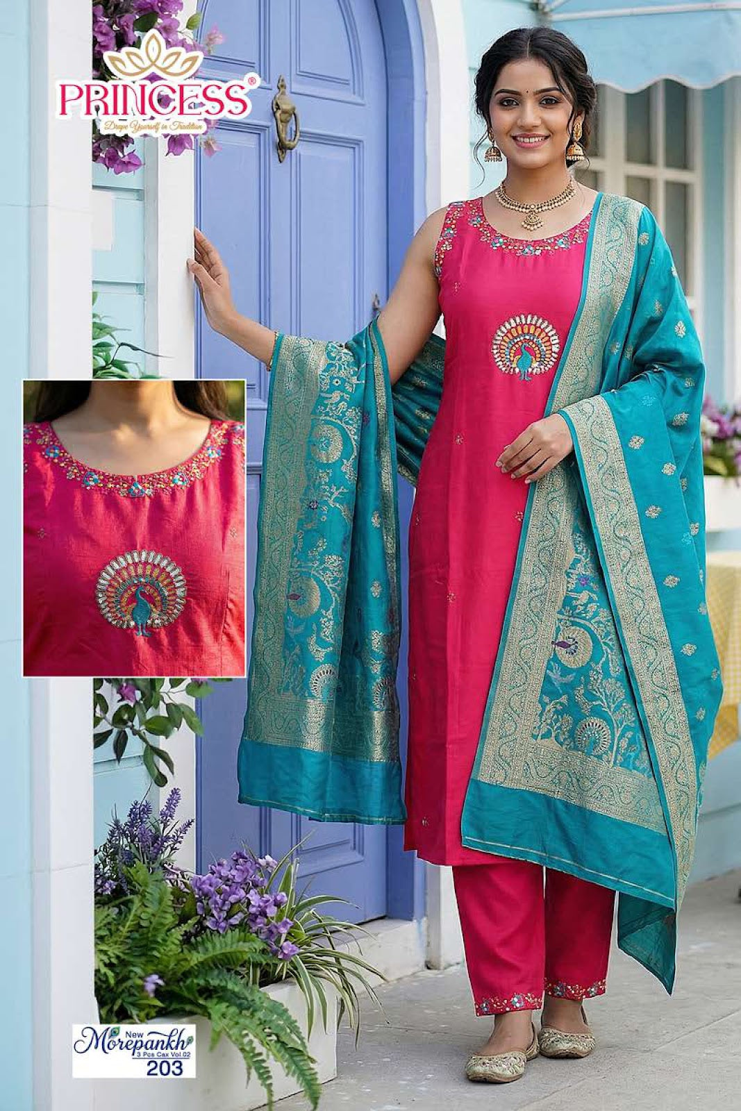 Morepankh Vol 2 Princess Creation Roman Readymade Pant Style Suits Supplier