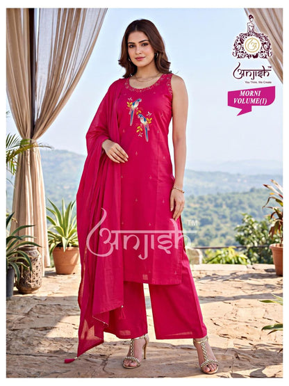Morni Anjish Dhabu Cotton Readymade Plazzo Style Suits Manufacturer India