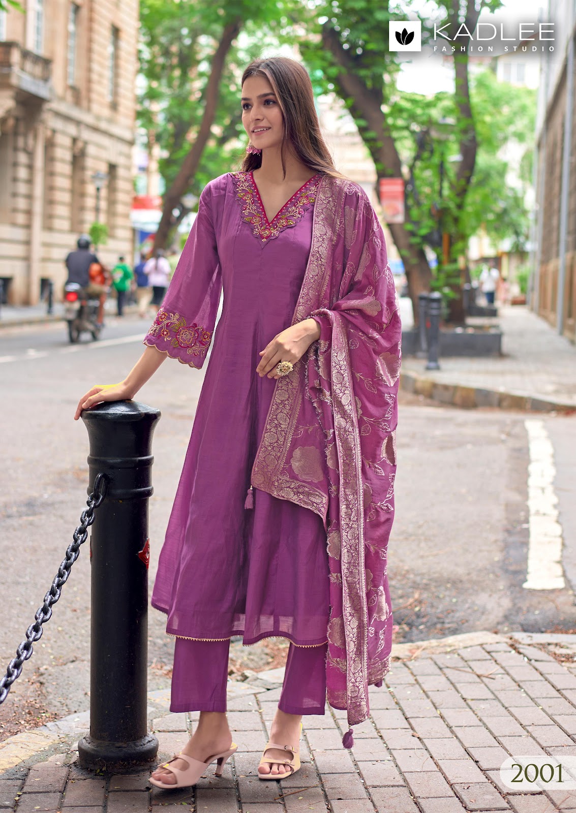 Morni Kadlee Chanderi Readymade Anarkali Suits Wholesale Price