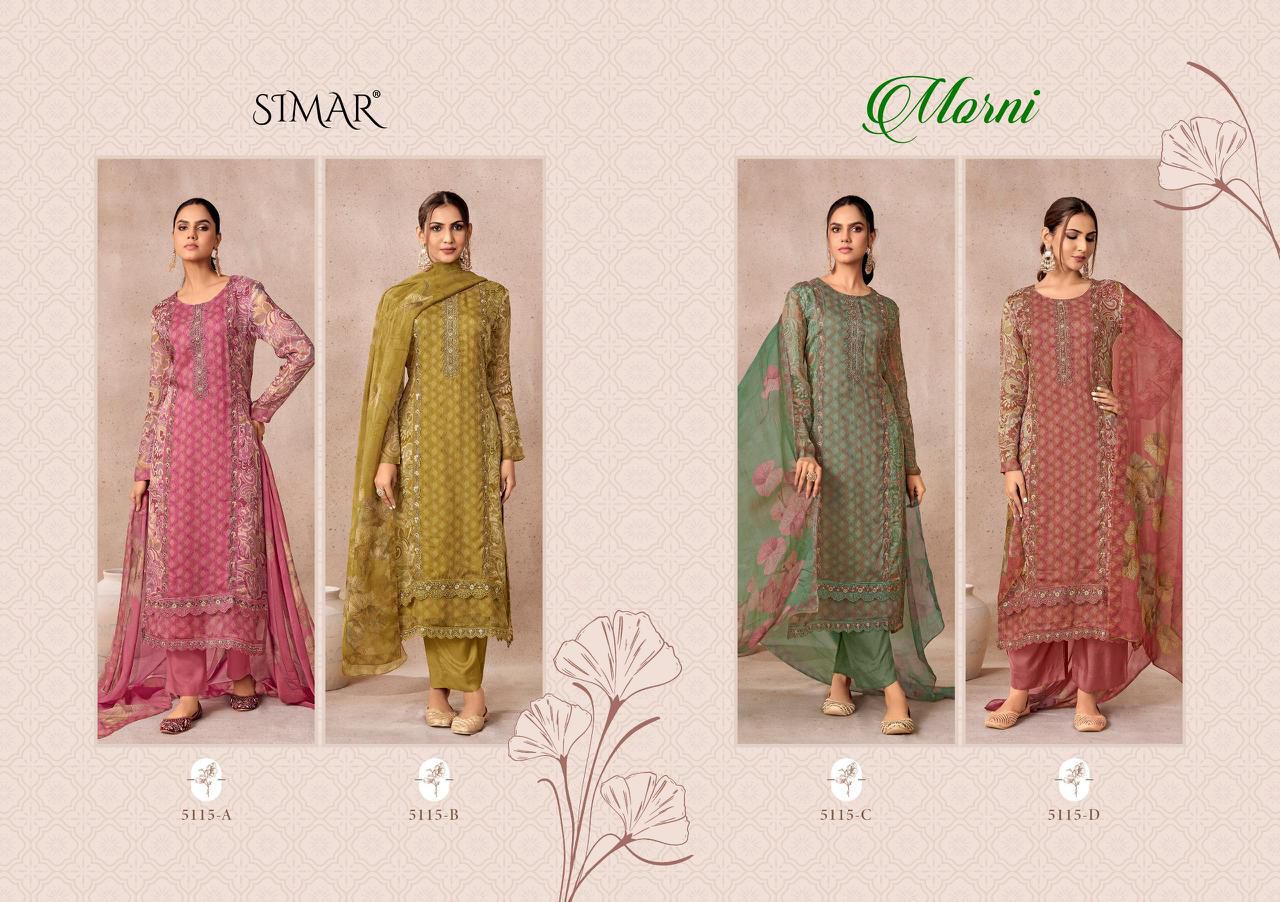 Morni Simar Lawn Cotton Pakistani Salwar Suits Wholesaler India