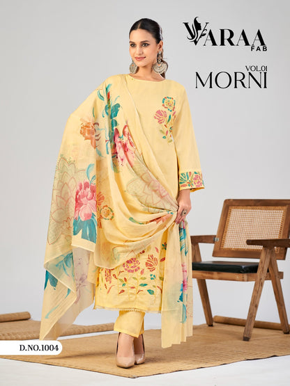 Morni Vol 1 Varaa Fab Cotton Pant Style Suits Wholesaler