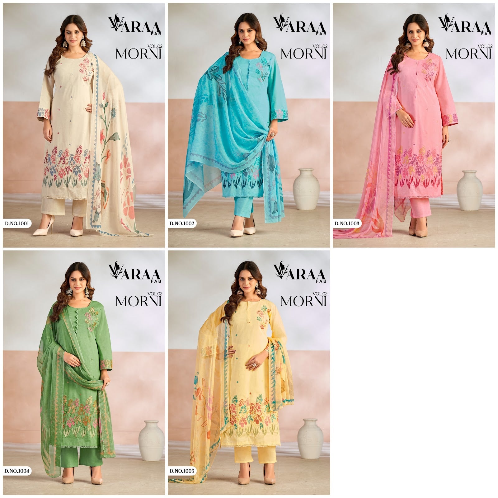 Morni Vol 2 Varaa Fab Cotton Pant Style Suits Wholesale Rate