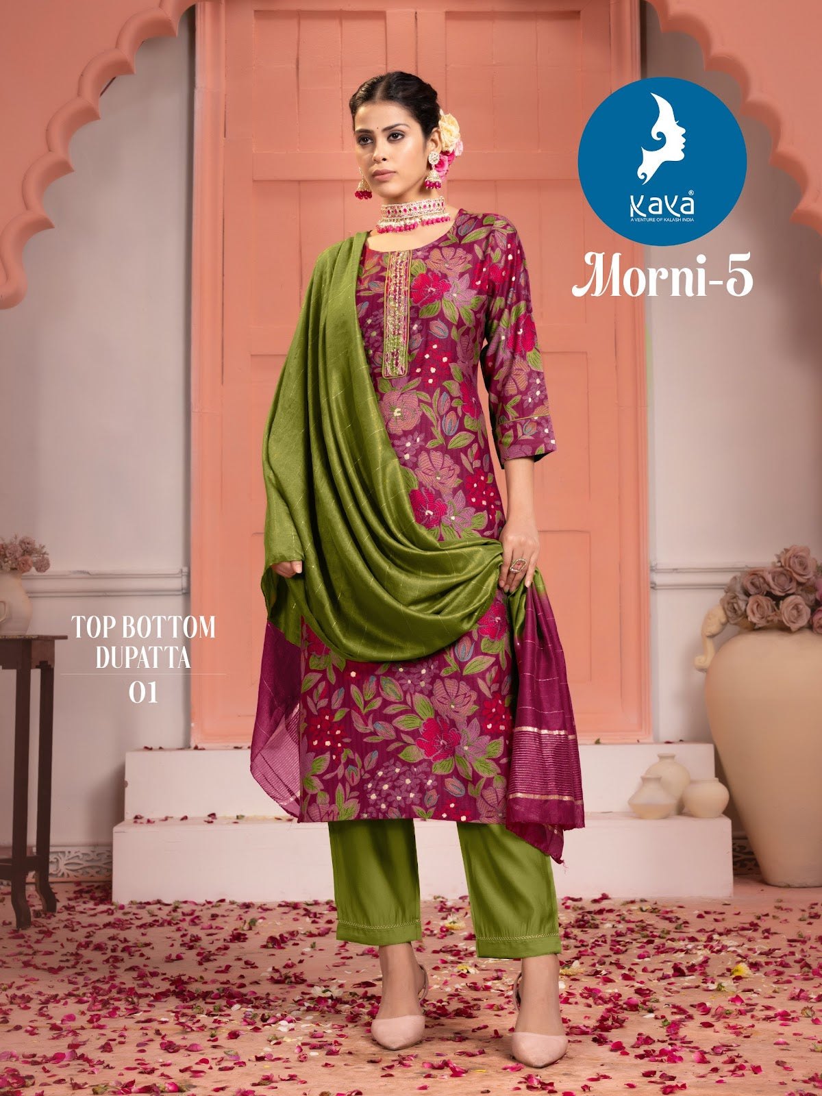Morni Vol 5 Kaya Chanderi Modal Readymade Pant Style Suits Supplier Ahmedabad