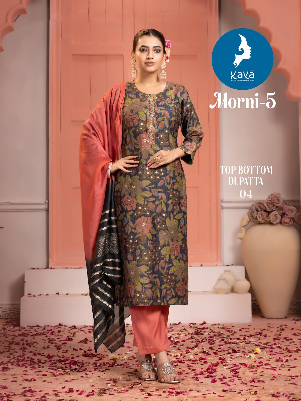 Morni Vol 5 Kaya Chanderi Modal Readymade Pant Style Suits Supplier Ahmedabad