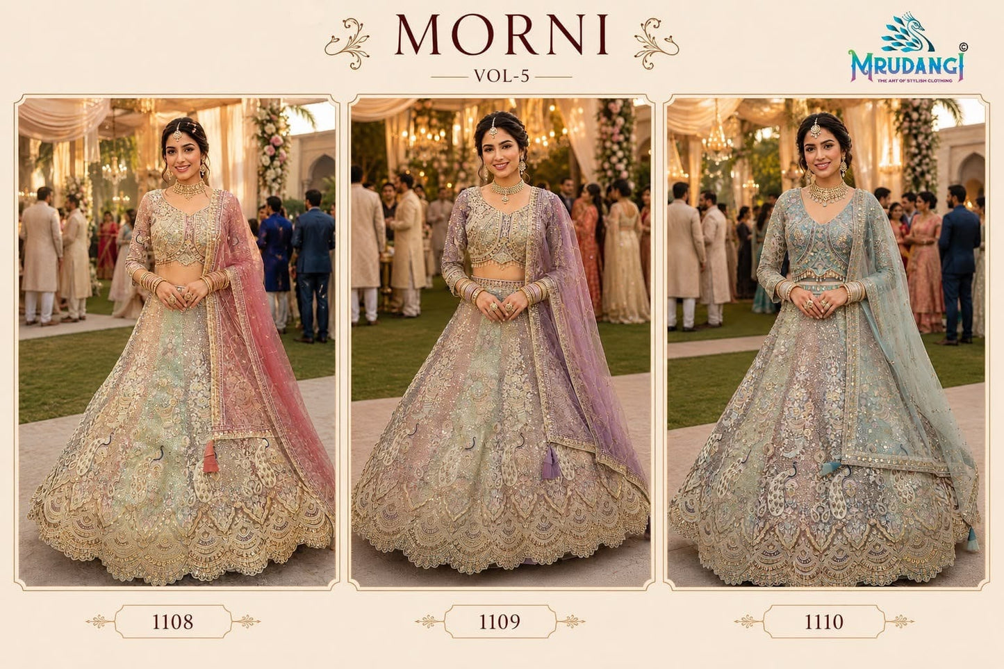 Morni Vol 5 Mrudangi Premium Net Readymade Lehenga Choli Wholesaler