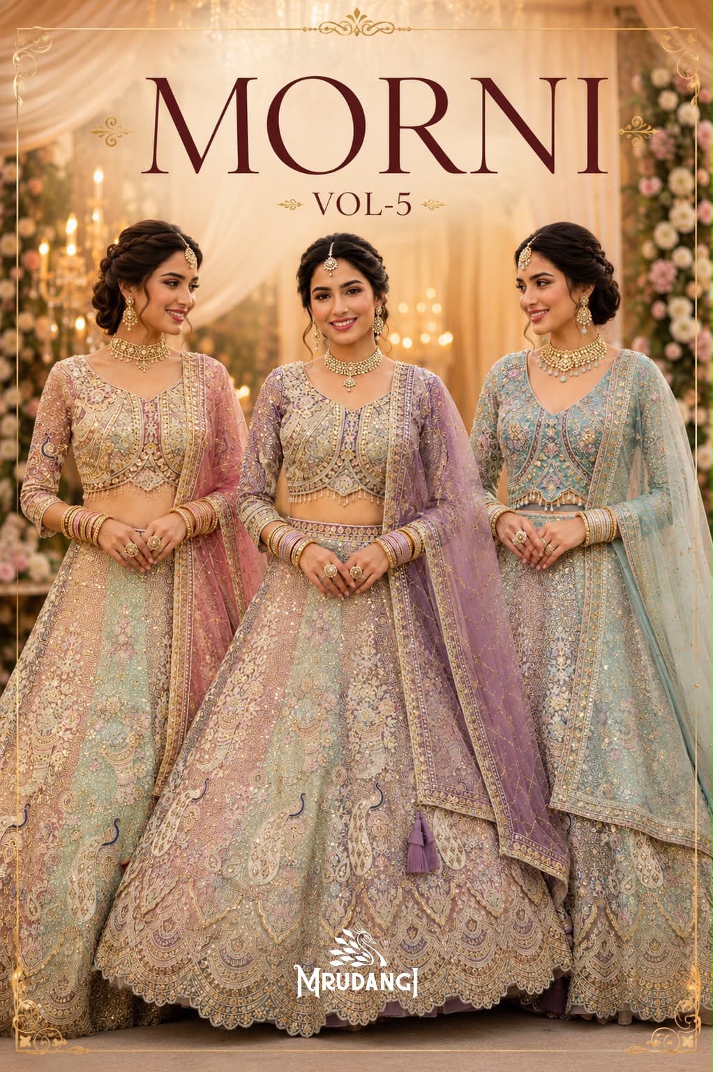 Morni Vol 5 Mrudangi Premium Net Readymade Lehenga Choli Wholesaler