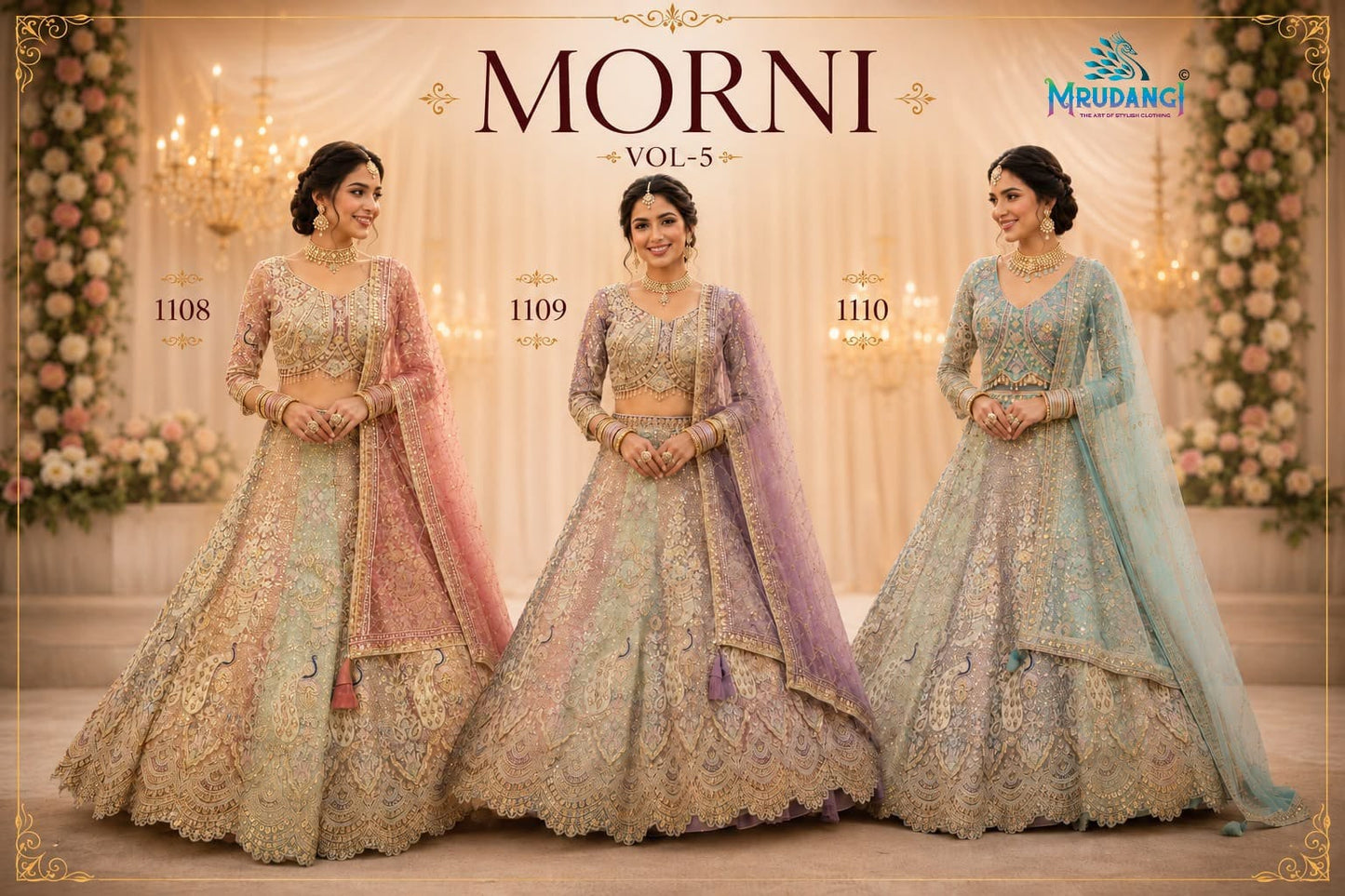 Morni Vol 5 Mrudangi Premium Net Readymade Lehenga Choli Wholesaler