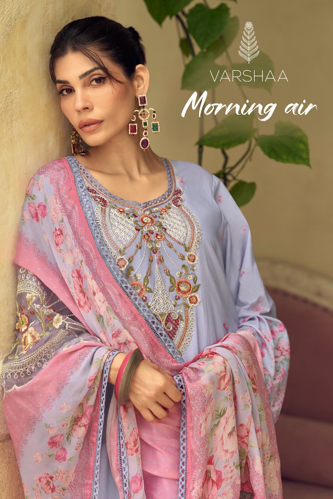Morning Air Varshaa Swiss Plazzo Style Suits Wholesale