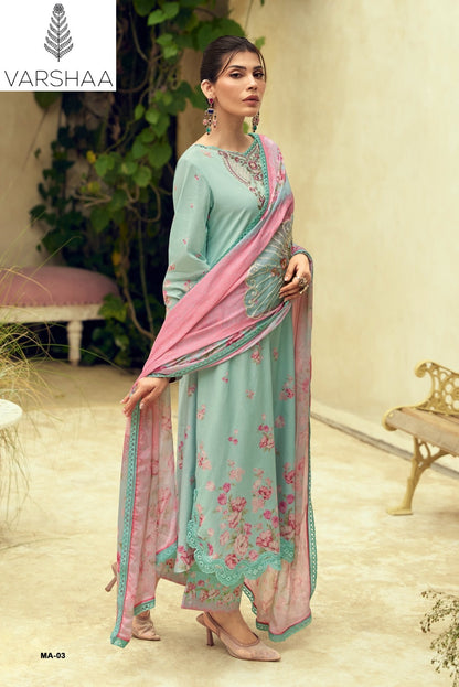Morning Air Varshaa Swiss Plazzo Style Suits Wholesale