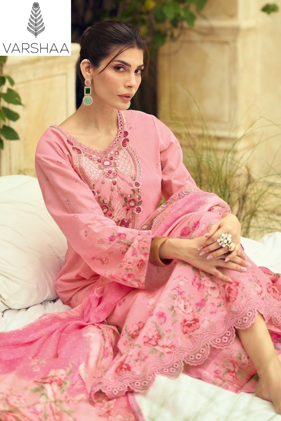 Morning Air Varshaa Swiss Plazzo Style Suits Wholesale