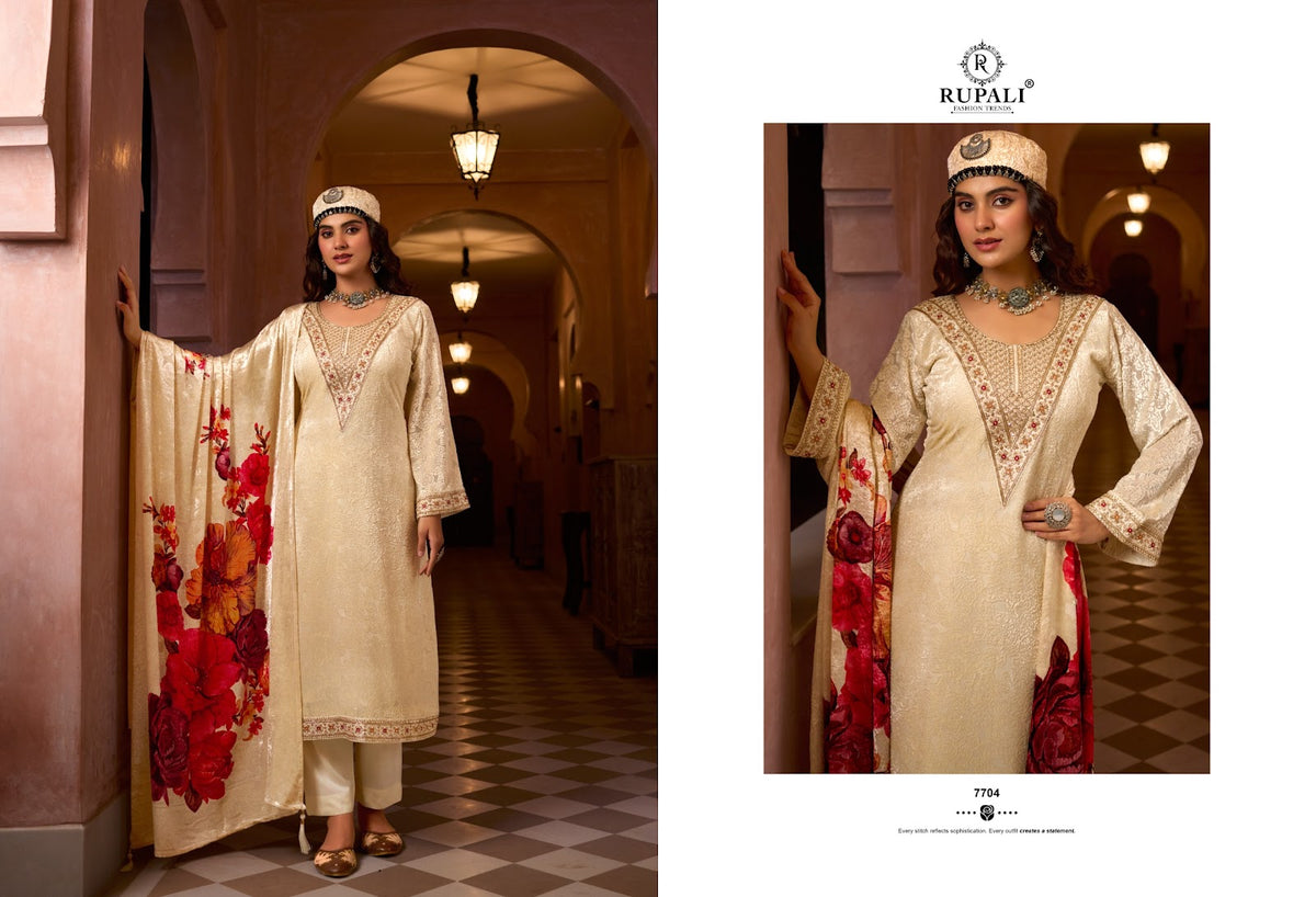 Moroccan Dream Rupali Viscose Velvet Suits Manufacturer India