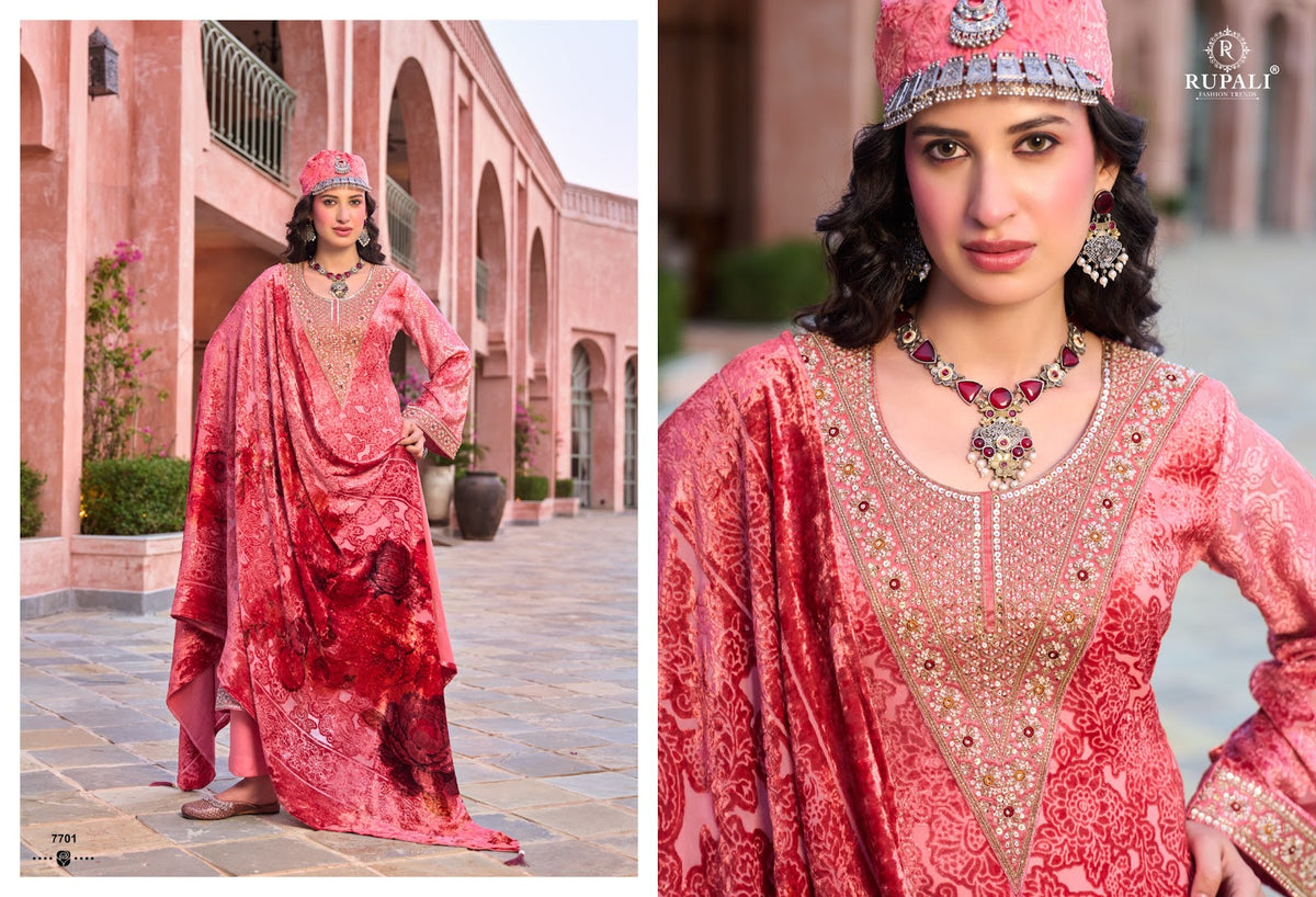 Moroccan Dream Rupali Viscose Velvet Suits Manufacturer India