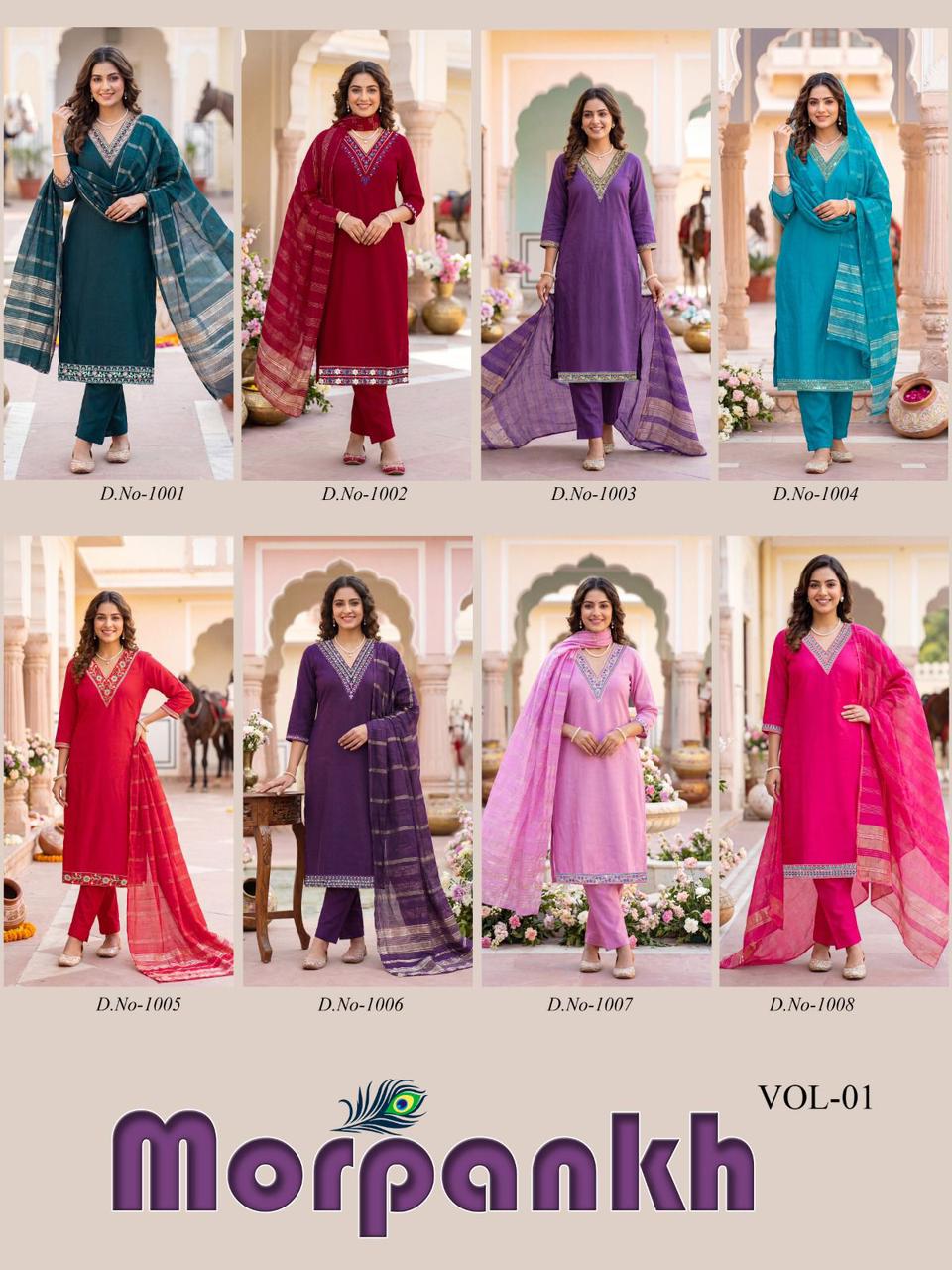 Morpankh Vol 1 Diya Trends Vertican Readymade Pant Style Suits Supplier