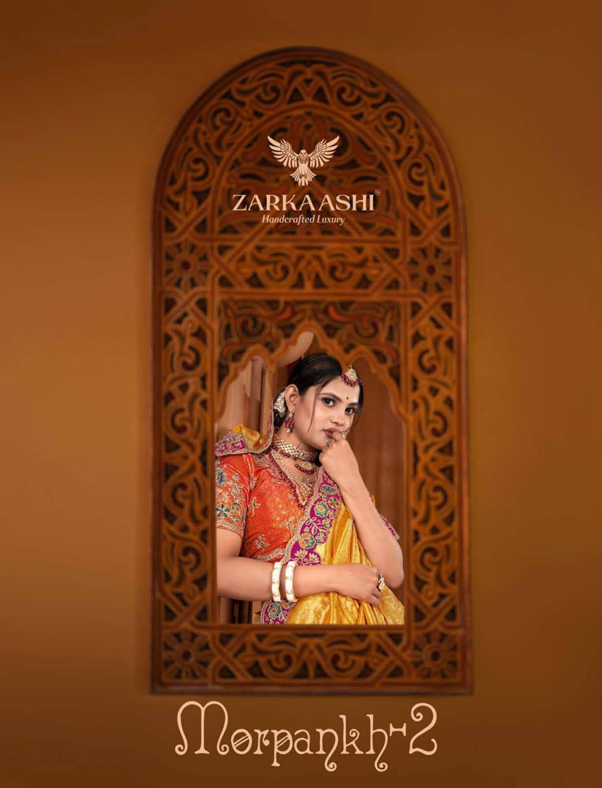 Morpankh Vol 2 Zarkaashi Tissue Sarees Wholesaler