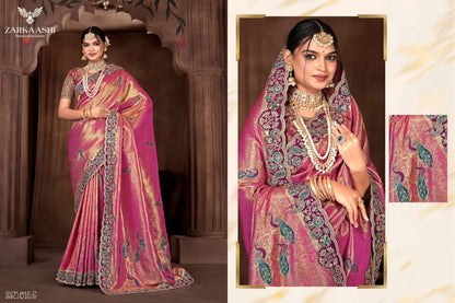 Morpankh Vol 2 Zarkaashi Tissue Sarees Wholesaler