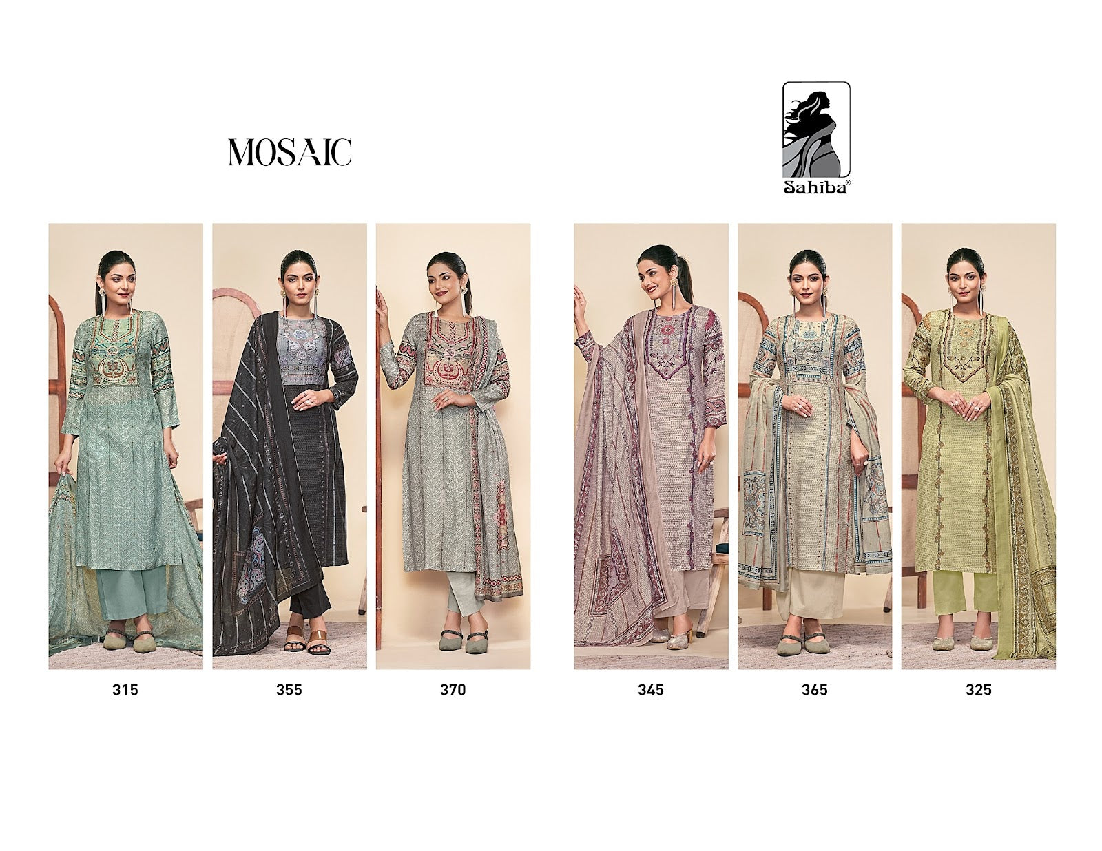 Mosaic Sahiba Muslin Pant Style Suits Manufacturer India