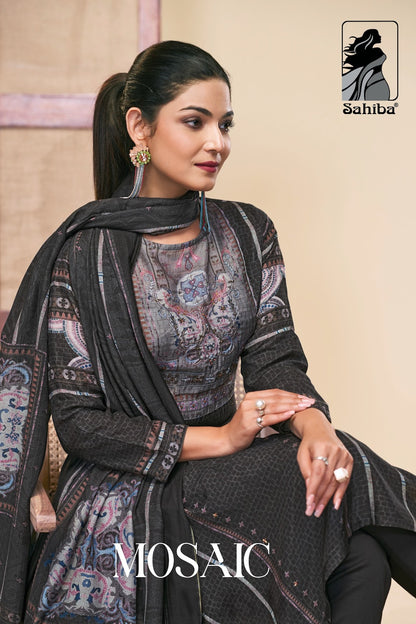 Mosaic Sahiba Muslin Pant Style Suits Manufacturer India