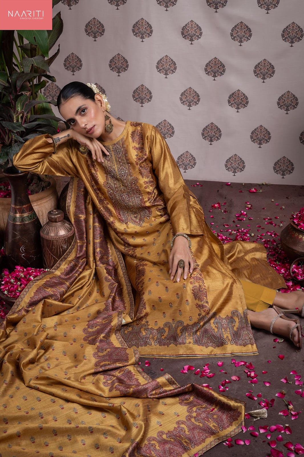 Moshmi Naariti Silk Pant Style Suits Wholesale Price