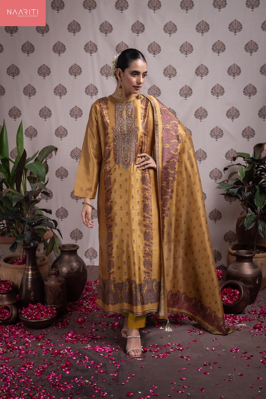 Moshmi Naariti Silk Pant Style Suits Wholesale Price