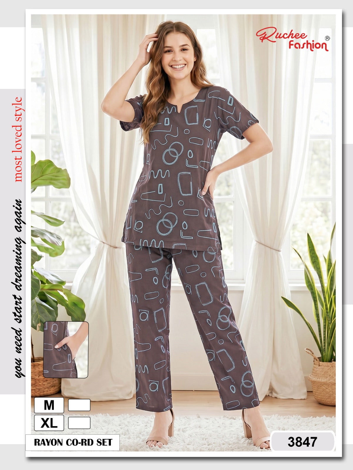 Most Loved 0607 Ruchee Fashion Rayon Co Ord Set Wholesaler Ahmedabad