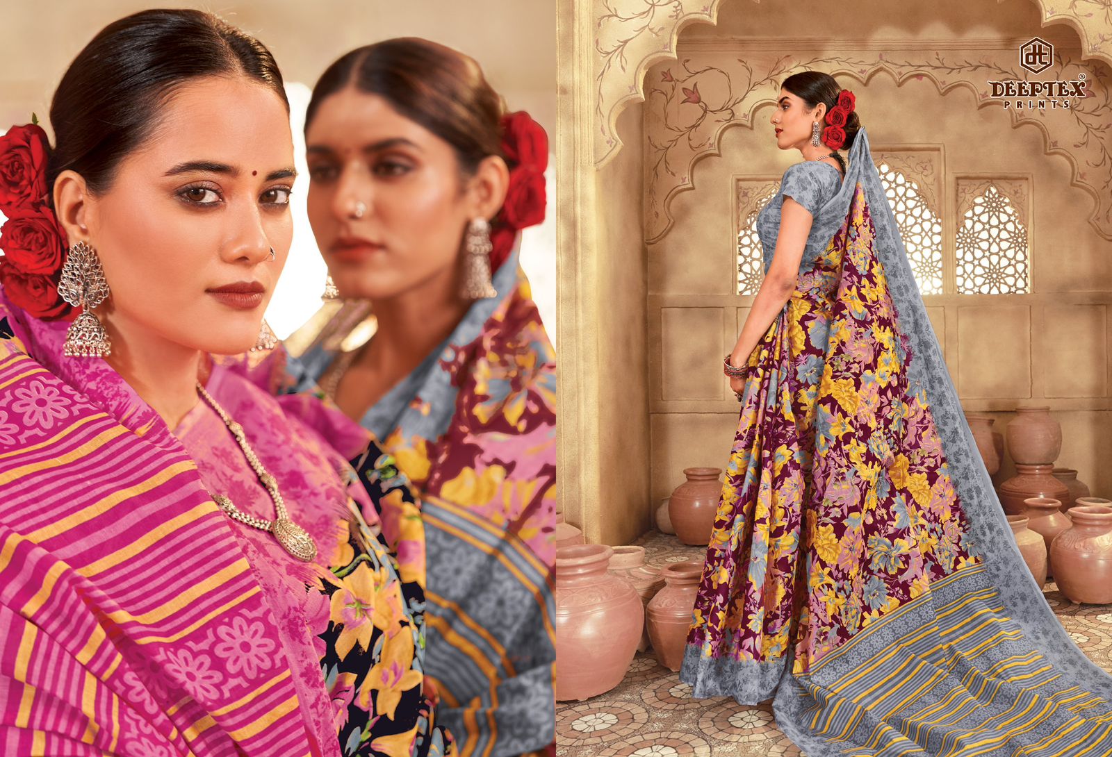 Mother India Vol 55 Deeptex Prints Cotton Sarees Wholesaler India