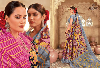 Mother India Vol 55 Deeptex Prints Cotton Sarees Wholesaler India