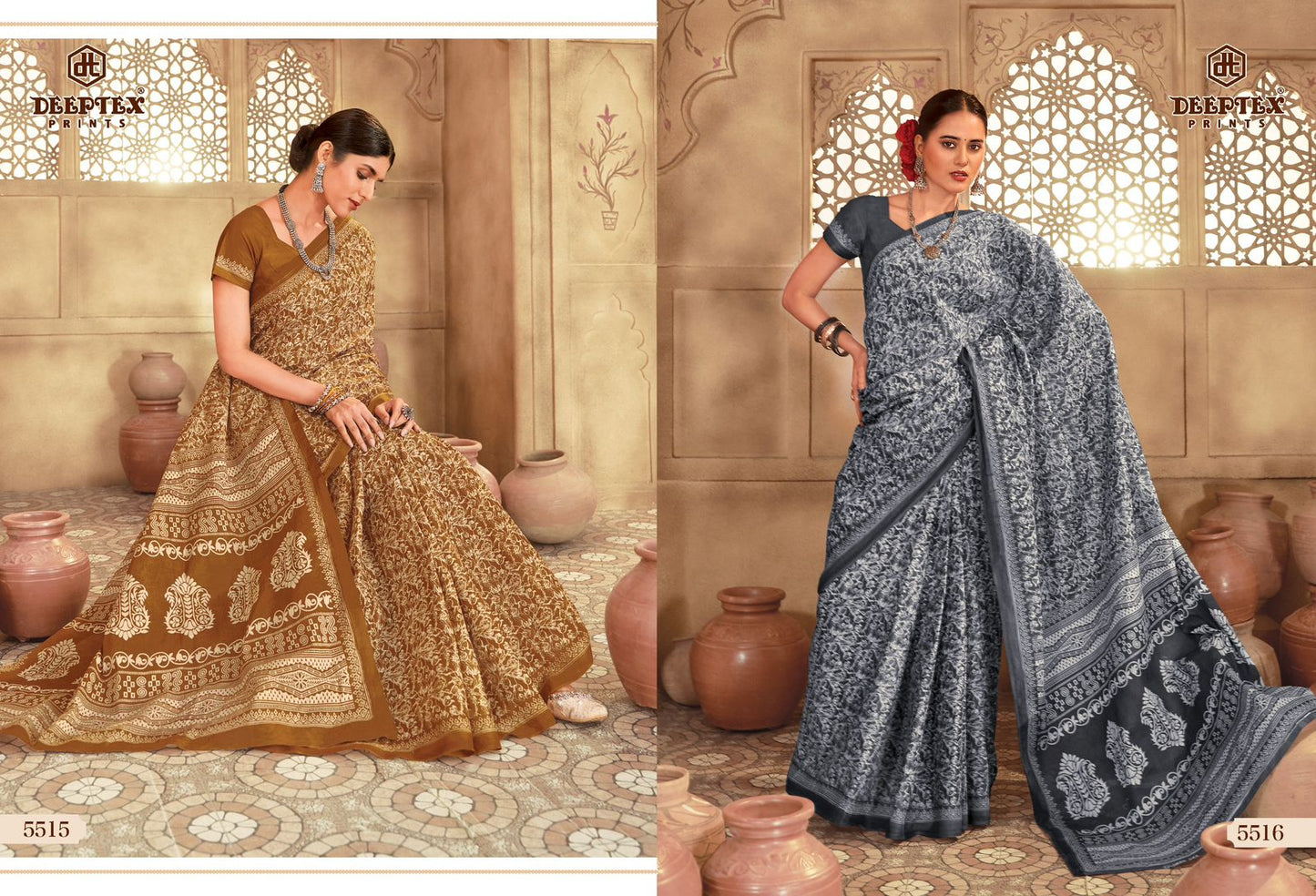 Mother India Vol 55 Deeptex Prints Cotton Sarees Wholesaler India